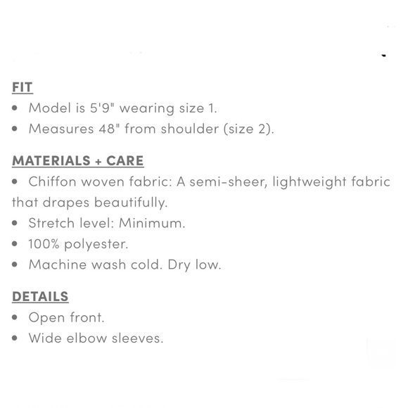 NWT TORRID Kimono - Picture 5 of 5